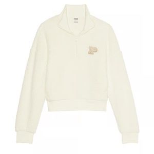 VS PINK Cozy fleece half zip pullover